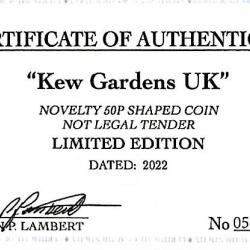 RARE ORIGINAL KEW GARDENS UK 2022 COA 55 LIMITED EDT OF 100