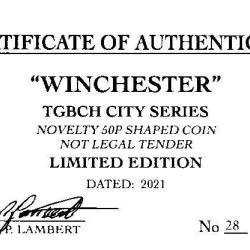 RARE ORIGINAL WINCHESTER, TGBCH CITY SERIES WITH COA OF 1000