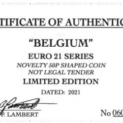 RARE ORIGINAL BELGIUM EURO 2021 SERIES WITH COA OF 100