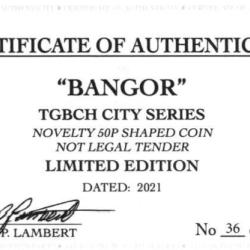 RARE ORIGINAL BANGOR, TGBCH CITY SERIES WITH COA OF 1000