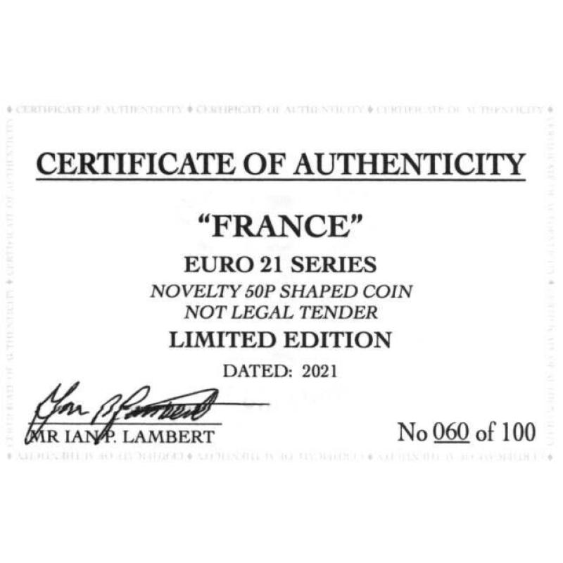 RARE ORIGINAL FRANCE EURO 2021 SERIES WITH COA OF 100