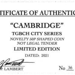 RARE ORIGINAL CANBRIDGE, TGBCH CITY SERIES WITH COA OF 1000