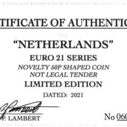 RARE ORIGINAL NETHERLANDS EURO 2021 SERIES WITH COA OF 100