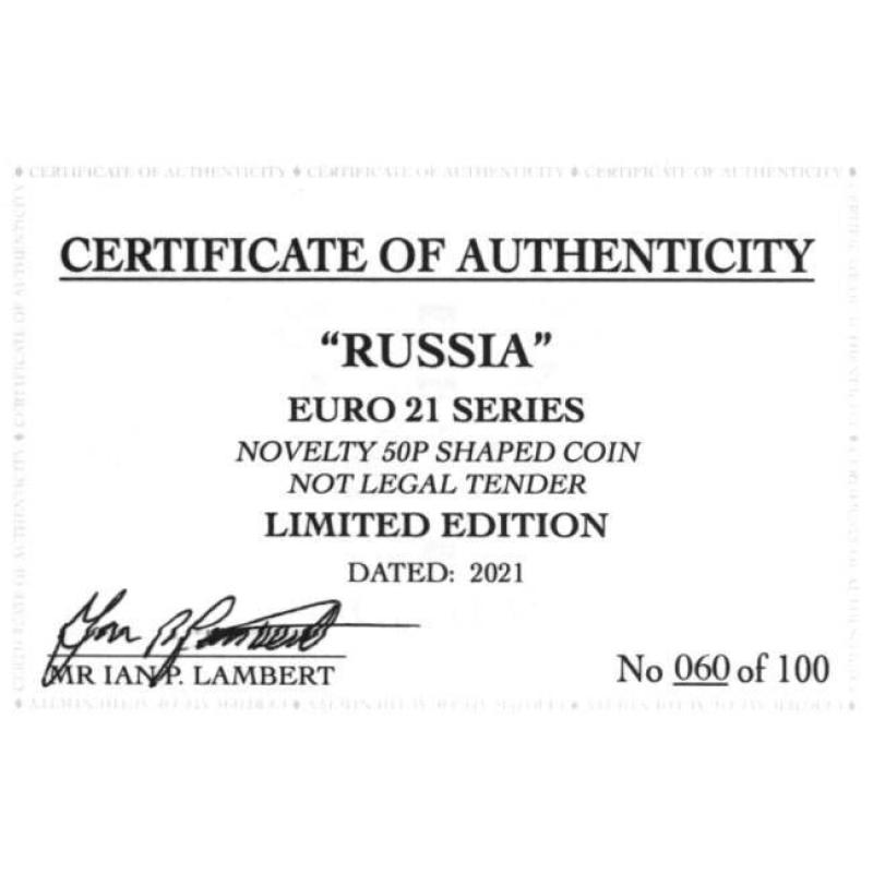 RARE ORIGINAL RUSSIA EURO 2021 SERIES WITH COA OF 100