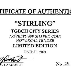 RARE ORIGINAL STIRLING, TGBCH CITY SERIES WITH COA OF 1000