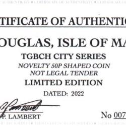 RARE ORIGINAL DOUGLAS, ISLE OF MAN,TGBCH CITY SERIES WITH COA OF 1000