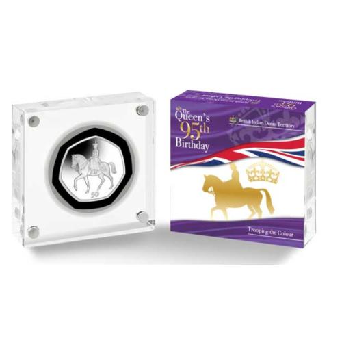 BIOT 2021 Queens 95th Birthday Trooping the Colour 50p Silver Proof
