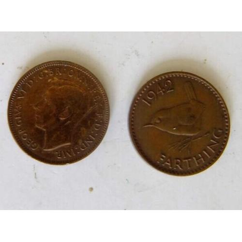 1937 Farthing 1/4 Penny King George VI 6th Eurasian Wren VAT Receipt Given