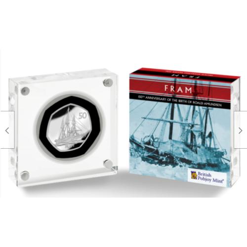 BAT 2022 150th Anniversary Of The Birth Roald Amundsden Fram 50p Silver Proof