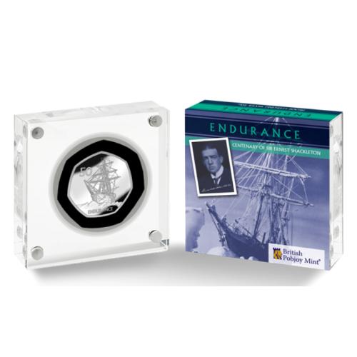 British Antarctic 2022 Endurance 50p Centenary of Sir Ernest Shack Silver Proof