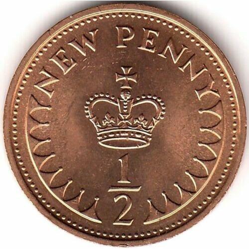 1984 Uncirculated Queen Elizabeth 2nd Decimal Half Penny 1/2p From A Year Set