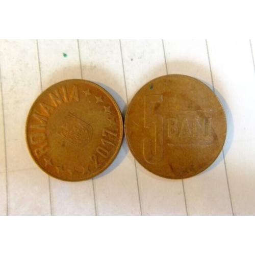2014 Romania 5 Bani Romanian Coin Arms Of Romania Circulated Condition