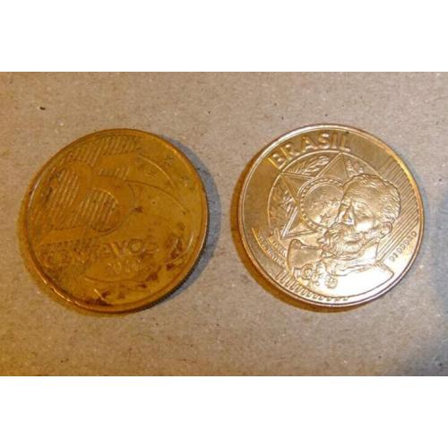 2003 Brazil 25 Centavos Brazilian Coinage Circulated Condition