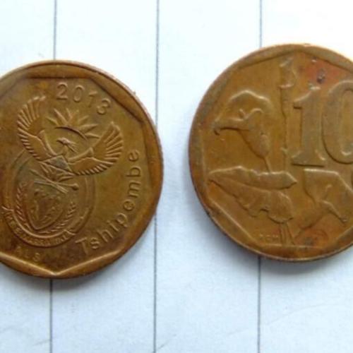 South Africa 10 Cents 2001 Arum Lilies Circulated Condition VAT Receipt Given