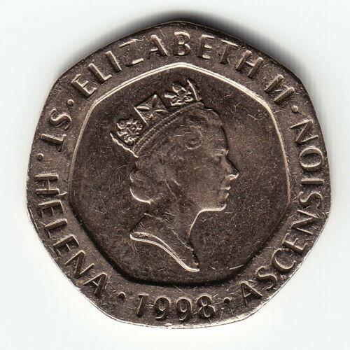 ASCENSION Islands Twenty Pence 1998 20p Queen Elizabeth II 2nd St Helena UK