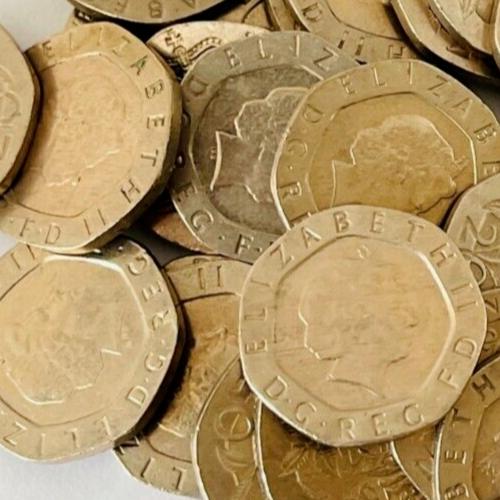 20p 2008 Thistle/ Tudor Rose VGC Queen Elizabeth 2nd VAT Receipt Given