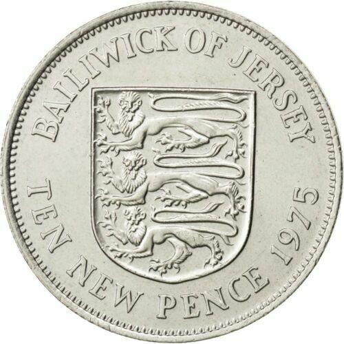 Jersey 1980 3 Lions 10p Ten Pence Channel Islands Circulated Queen Elizabeth 2nd