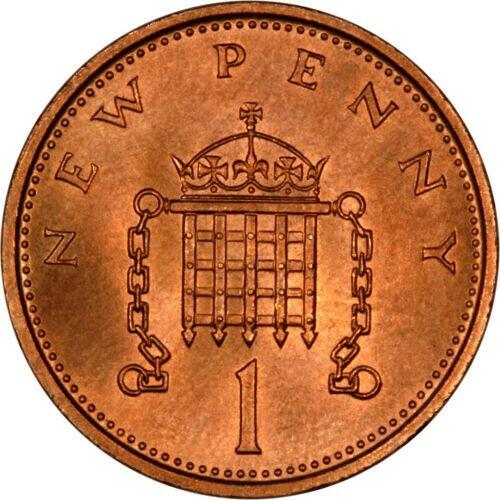 1981 Penny 1p Uncirculated From A Proof Year Set QE 2nd VAT Receipt Given