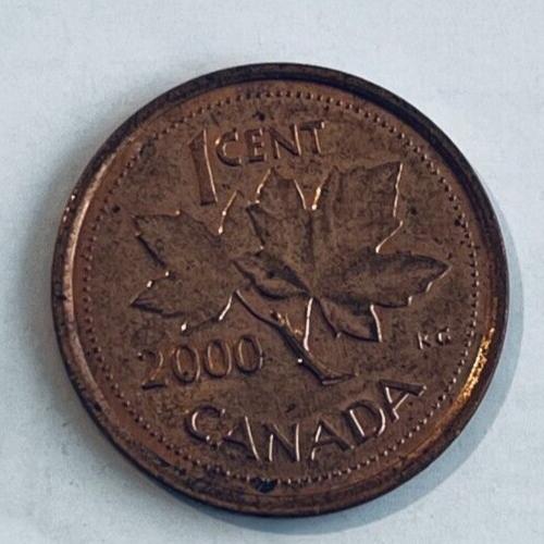 Canada 1 Cent 2000 Canadian One Cent Maple Leaf Circulated Coin