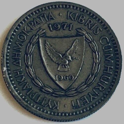 Cyprus 1971 25 MILS Good Circulated Condition