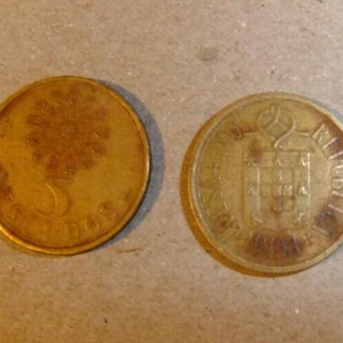 Portugal 1986 5 Escudos Five Escudos Coin Circulated Condition