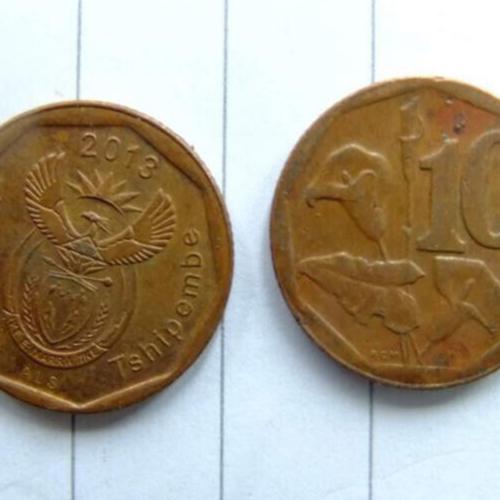 South Africa 10 Cents 2019 Arum Lilies Circulated Condition VAT Receipt Given