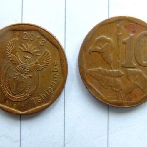 South Africa 10 Cents 1994 Arum Lilies Circulated Condition VAT Receipt Given