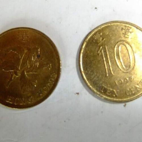 2015 Hong Kong 10 Cents Hong Kong Orchid Flower Circulated Condition