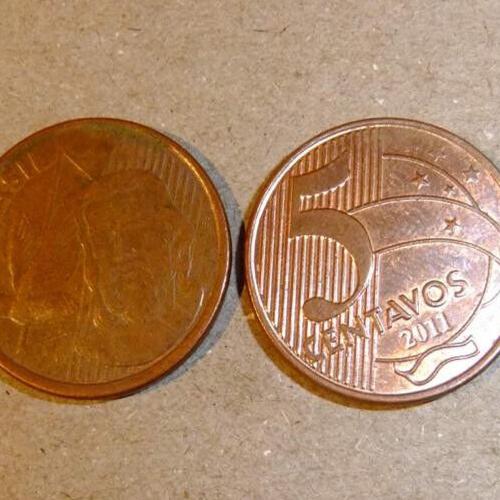 2011 Brazil 5 Centavos Brazilian Coinage Circulated Condition