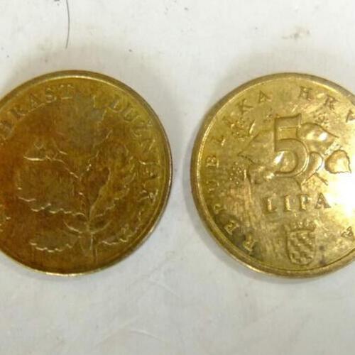 2009 Croatia 5 Lipa Branch Of Red Oak Circulated Condition Arms Of Croatia