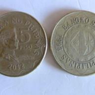 2010 5 Piso Philipines Coins Central Bank Sea Five Piso Asia East