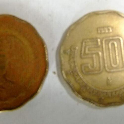 1994 Mexico 50 Centavos Coin Mexican Estados National Emblem Circulated Conditio