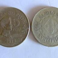 2013 5 Piso Philipines Coins Central Bank Sea Five Piso Asia East