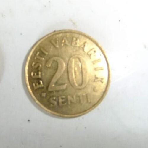 2015 Estonia 20 Senti Coin Three Lions Eesti Vabariik Circulated Condition
