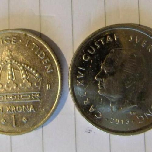 Sweden 1 Krona 2003 Carl XVI Gustaf Circulated Condition Coin