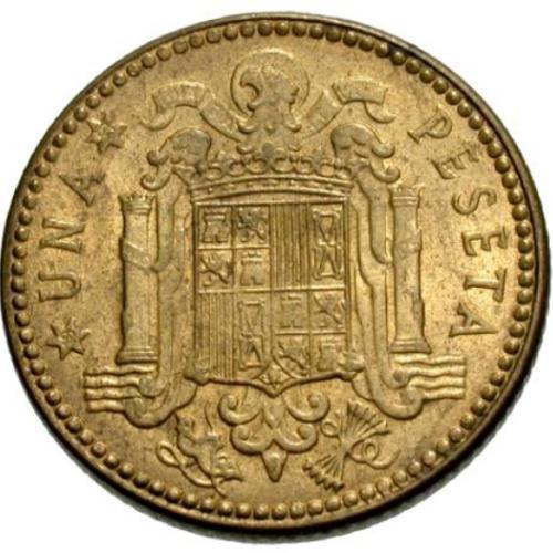 1953 Spain 1 Peseta Spanish Circulated Condition VAT Receipt Given