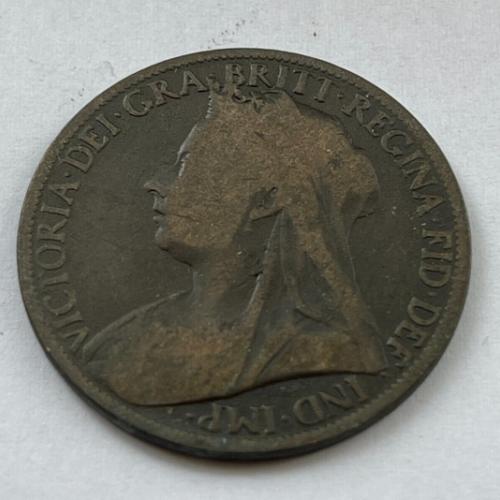 1900 Queen Victoria Penny 1d Circulated History Coin Pre Decimal Victorian