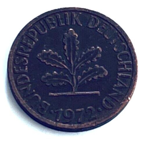 Germany 1972  2 PFENNIG  Circulated Coin