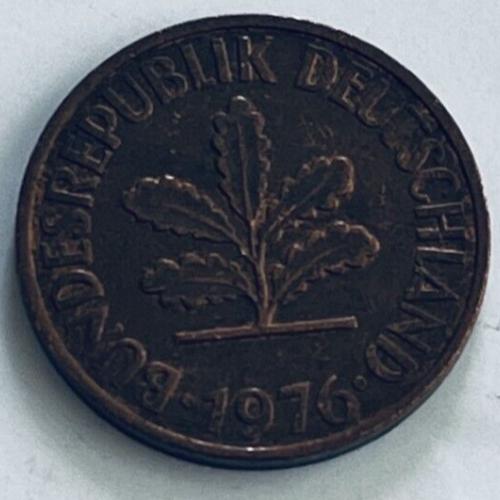 Germany 1976  2 PFENNIG  Circulated Coin