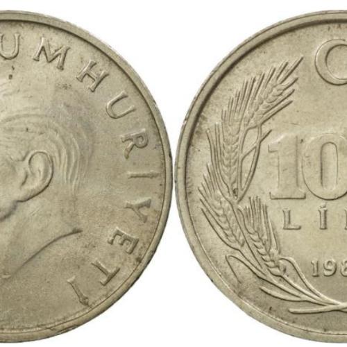 1991 Turkey 100 Lira Wreath Turkish Coins Circulated Condition