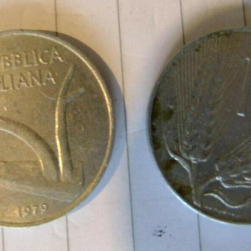 1979 Italy 10 Lire Italian Coins Circulated Condition Europe Italiano