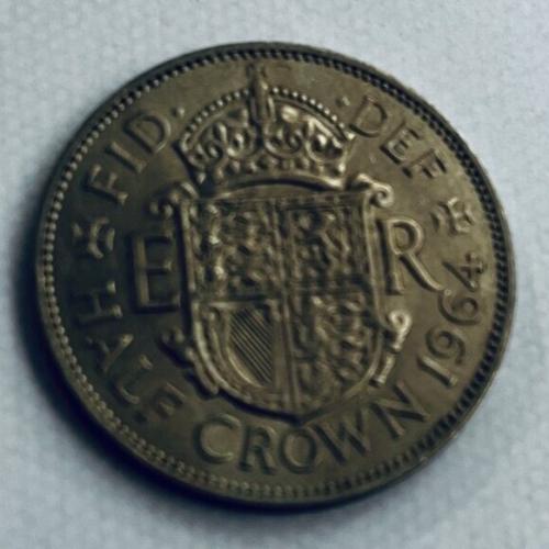 Half Crown 1964 Circulated Queen Elizabeth 2nd VAT Receipt Given