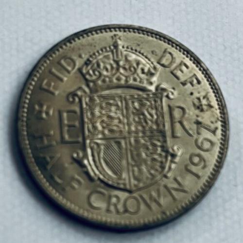 Half Crown 1967 Circulated Queen Elizabeth 2nd VAT Receipt Given
