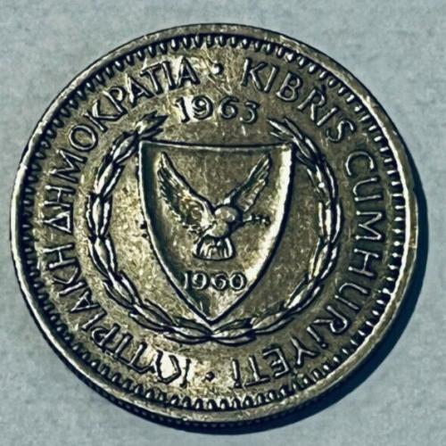 Cyprus 1963 25 MILS Good Circulated Condition
