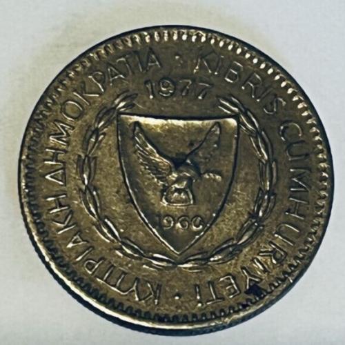 Cyprus 1977 25 MILS Good Circulated Condition
