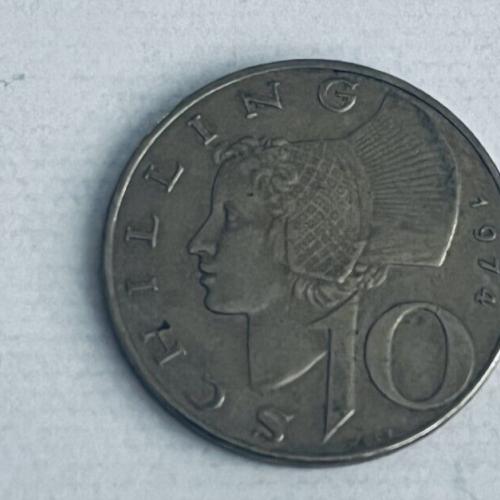 Austria 10 Schillings 1974 Good Circulated Condition