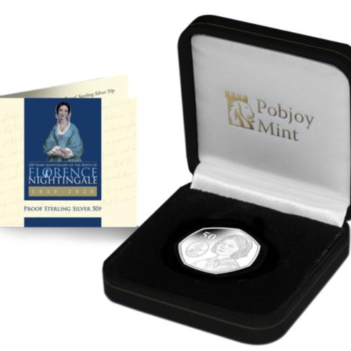 BIOT 2020 Bicentenary Of The Birth Of Florence Nightingale 50p Silver Proof
