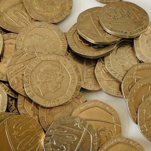 20p 2008 Shield Section Very Good Condition Queen Elizabeth 2nd VAT Receipt Give