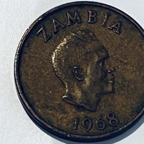 Zambia 2 Ngwee 1968 Circulated Condition