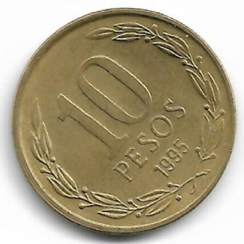 Chile 10 Pesos 1989 Republica De Chile Circulated Condition